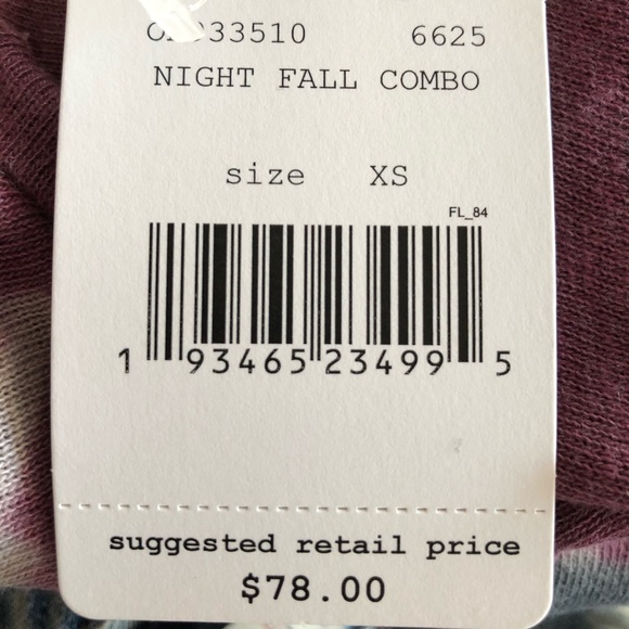 Free People psychedelic turtleneck top NWT - Picture 3 of 8